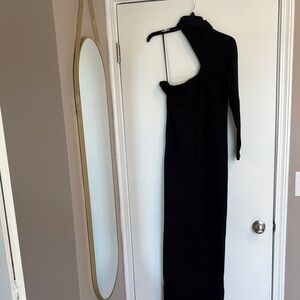 NWT Express Black One-Shoulder Long Dress